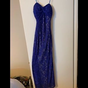 Blue lace dress